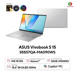 Laptop ASUS VIVOBOOK S5507Q SNAPDRAGON X ELITE X1E78100 32GB 1TB 15.6” OLED 3K 