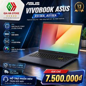 Laptop Asus Vivobook X513EA: Thiết kế thời thượng, hiệu năng mượt mà cho học tập & văn phòng.