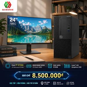 Thùng Máy Dell OptiPlex 3050 Sẵn Dùng, Thích Hợp Văn Phòng/Học Tập