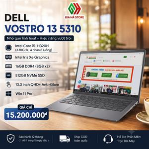 Dell Vostro 13 5310 - Laptop Doanh Nhân Mỏng Nhẹ, Màn Hình QHD 16:10, Core i5-11320H